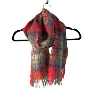 LOCHARRON OF SCOTLAND Multicolor Plaid Mohair Wool Winter Scarf